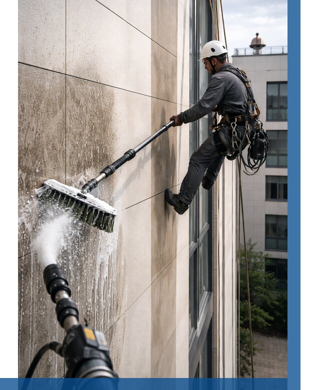 Мойка фасада из керамогранита в Новомосковске от 310 р. | ВЫСОТНИК-Нвм