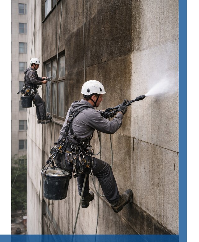 Очистка фасада от копоти в Новомосковске от 258 р. | ВЫСОТНИК-Нвм