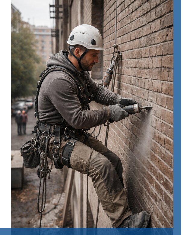 Расшивка кирпичных швов в Новомосковске от 620 р. | ВЫСОТНИК-Нвм