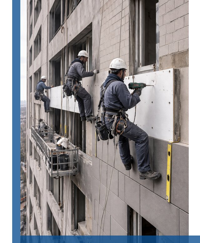 Монтаж фасадных термопанелей высокого качества в Новомосковске