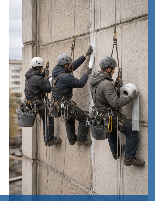 Ремонт межпанельных швов в Новомосковске от 774 р. | ВЫСОТНИК-Нвм