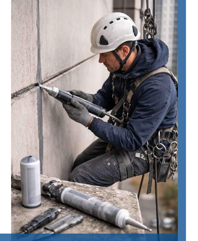 Вторичная герметизация швов в Новомосковске от 465 р. | ВЫСОТНИК-Нвм