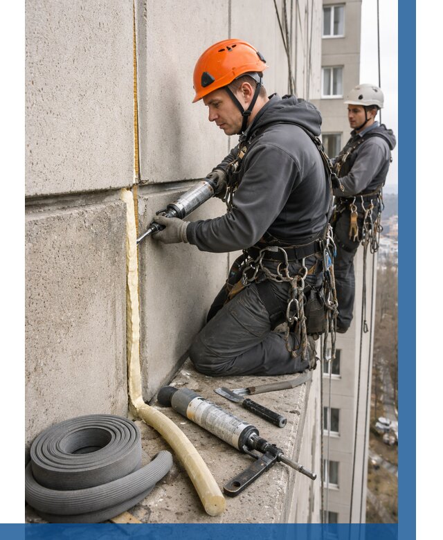 Теплый шов межпанельные швы в Новомосковске от 723 р. | ВЫСОТНИК-Нвм