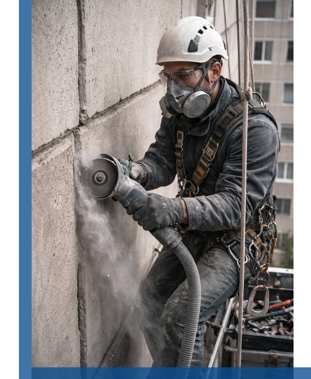 Штробление межпанельных швов в Новомосковске качественно и быстро