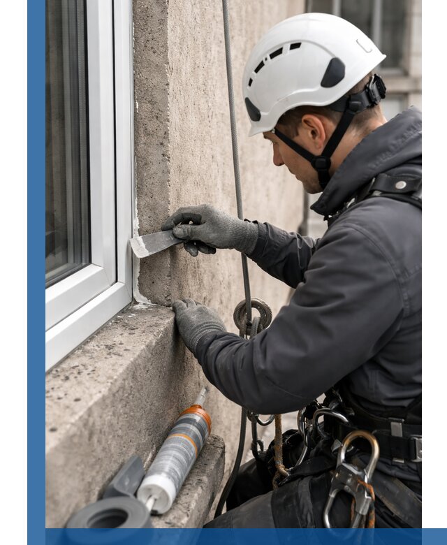 Герметизация монтажных швов окон в Новомосковске с гарантией качества