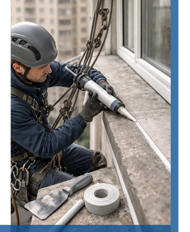 Герметизация балконного козырька в Новомосковске от 4646 р. | ВЫСОТНИК-Нвм