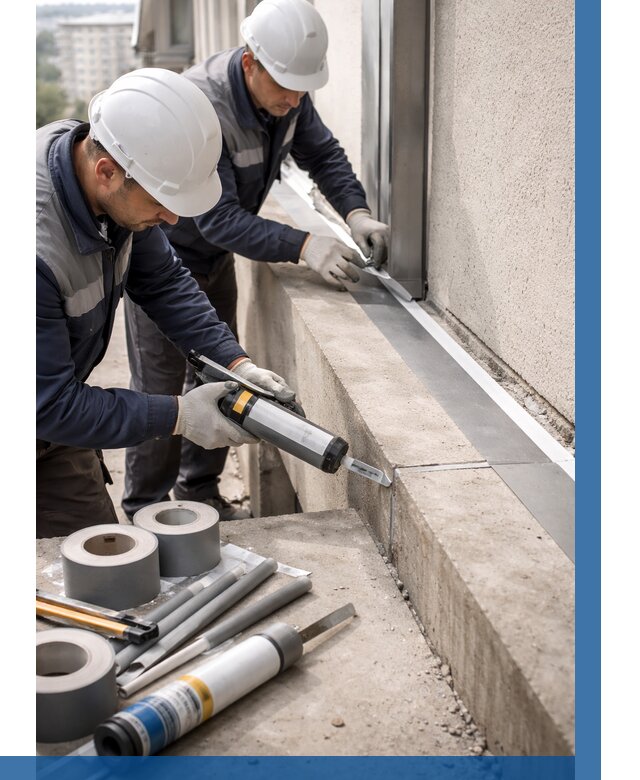 Герметизация примыкания балкона в Новомосковске от 4646 р. | ВЫСОТНИК-Нвм