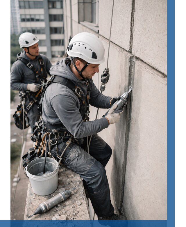 Ремонт деформационных швов здания в Новомосковске от 1033 р. | ВЫСОТНИК-Нвм