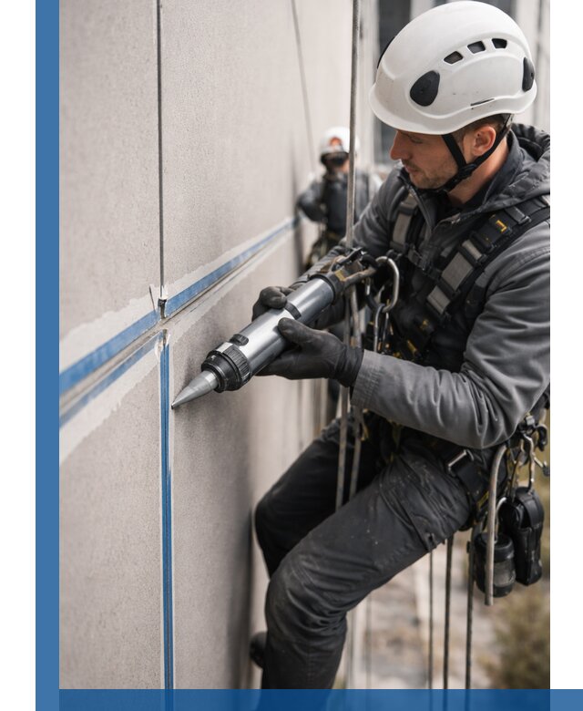 Герметизация стыков фасадных панелей в Новомосковске качественно и быстро