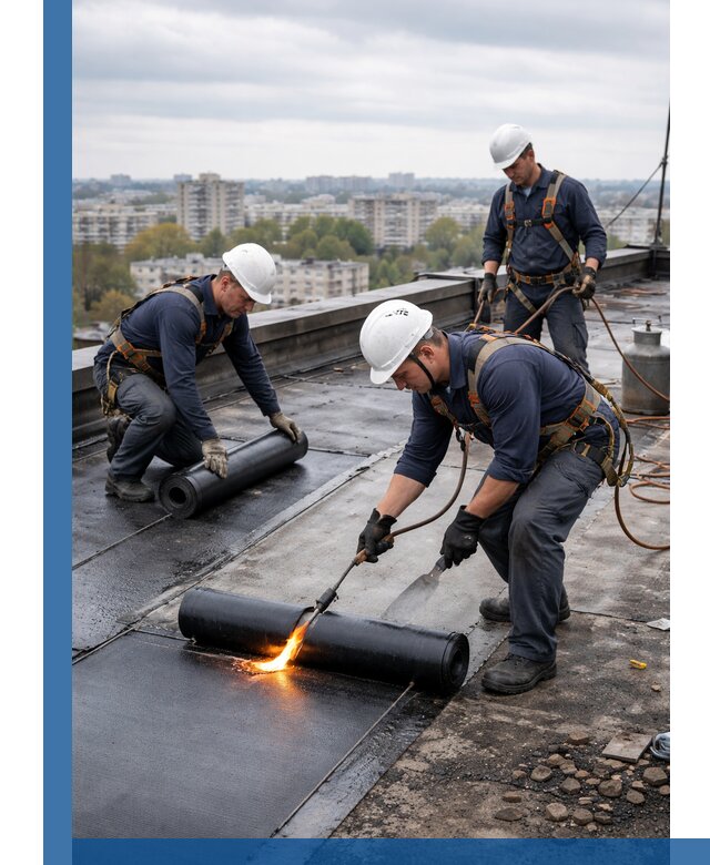 Ремонт наплавляемой кровли в Новомосковске качественно и надежно