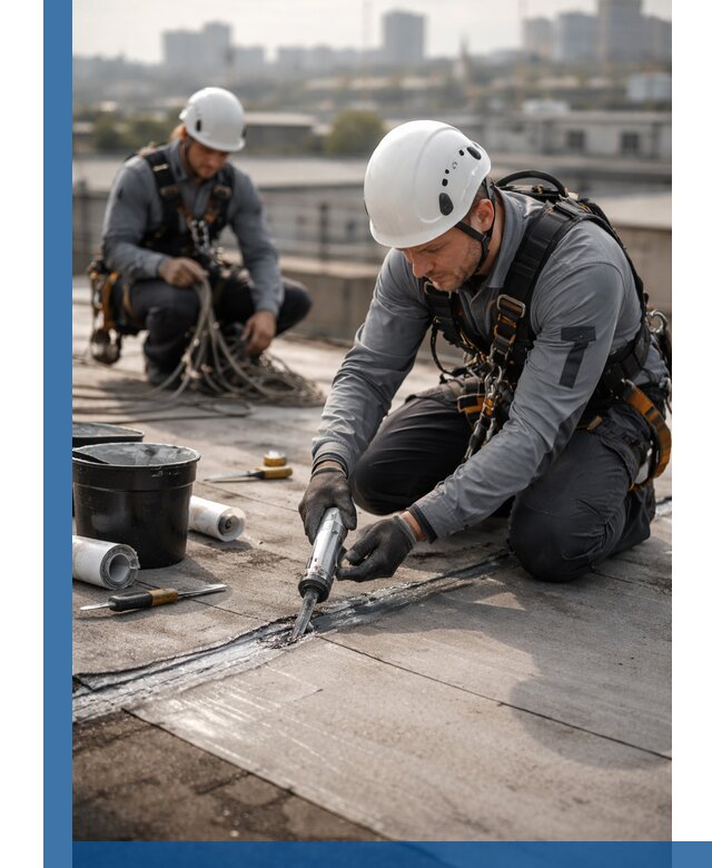 Аварийное и капитальное устранение протечек кровли в Новомосковске