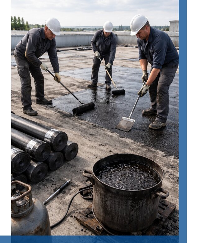 Гидроизоляция кровли мастикой в Новомосковске от 620 р. | ВЫСОТНИК-Нвм