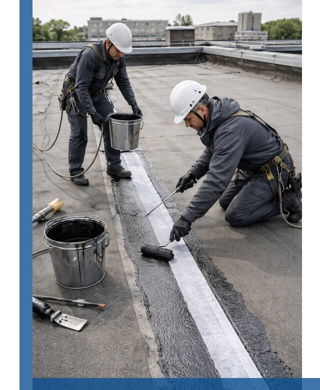 Гидроизоляция кровли мастикой в Новомосковске надежная защита