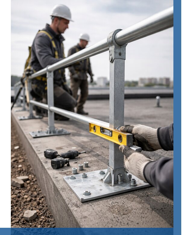 Монтаж кровельного ограждения в Новомосковске от 1239 р. | ВЫСОТНИК-Нвм