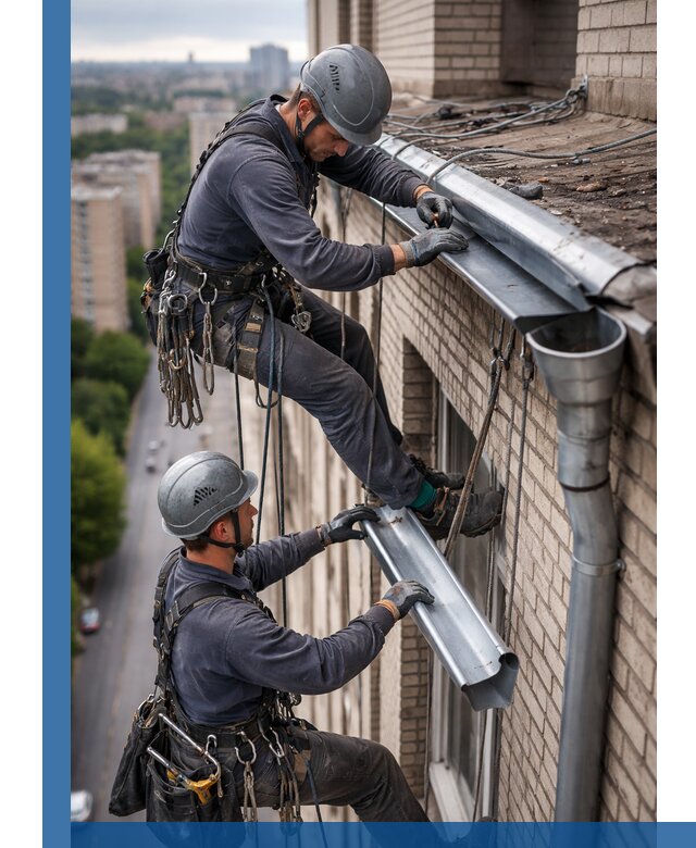 Ремонт водосточных желобов в Новомосковске, быстро и качественно