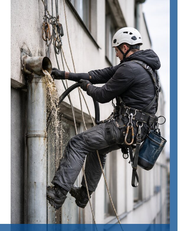 Прочистка водосточных труб в Новомосковске от 3614 р. | ВЫСОТНИК-Нвм