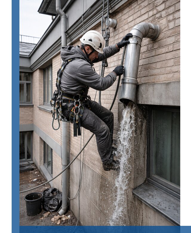 Профессиональная прочистка водосточных труб в Новомосковске с гарантией