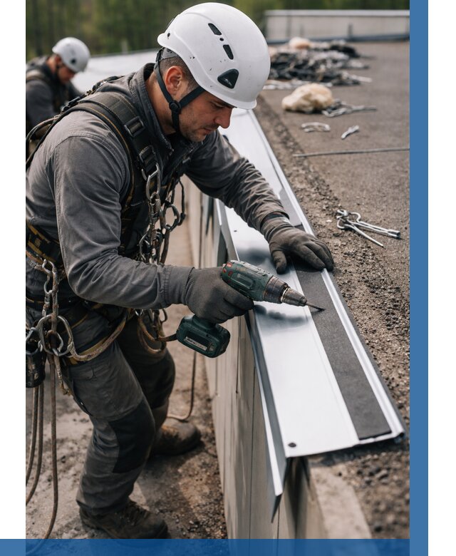 Монтаж капельника на кровле в Новомосковске от 310 р. | ВЫСОТНИК-Нвм