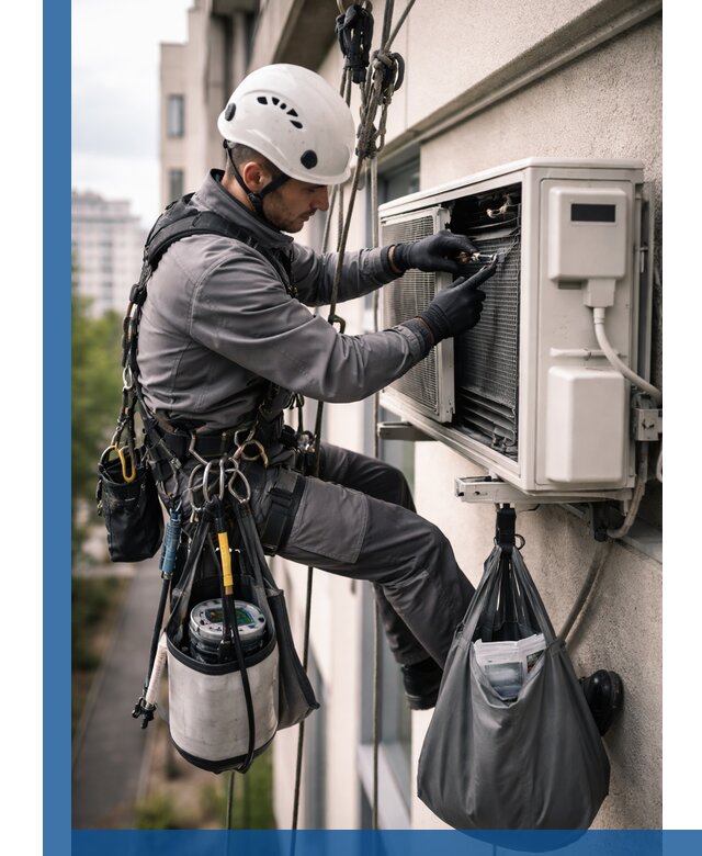 Обслуживание внешнего блока кондиционера в Новомосковске профессионально