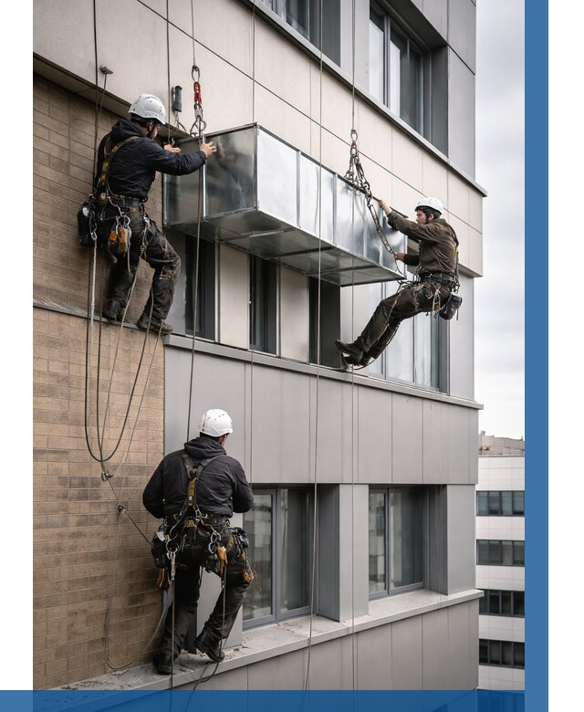 Монтаж воздуховодов на фасаде в Новомосковске от 1549 р. | ВЫСОТНИК-Нвм