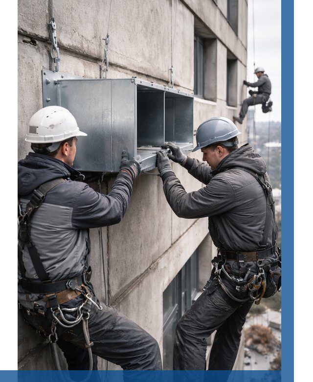 Монтаж вентиляционных коробов в Новомосковске от 3098 р. | ВЫСОТНИК-Нвм