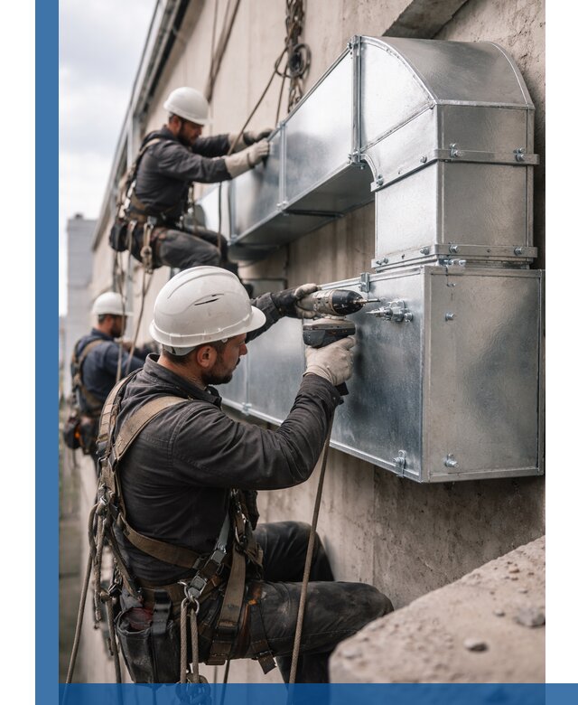 Профессиональный монтаж вентиляционных коробов в Новомосковске под ключ