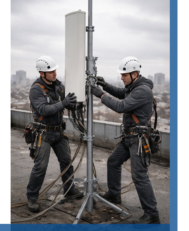 Монтаж антенн связи на крыше в Новомосковске от 8776 р. | ВЫСОТНИК-Нвм