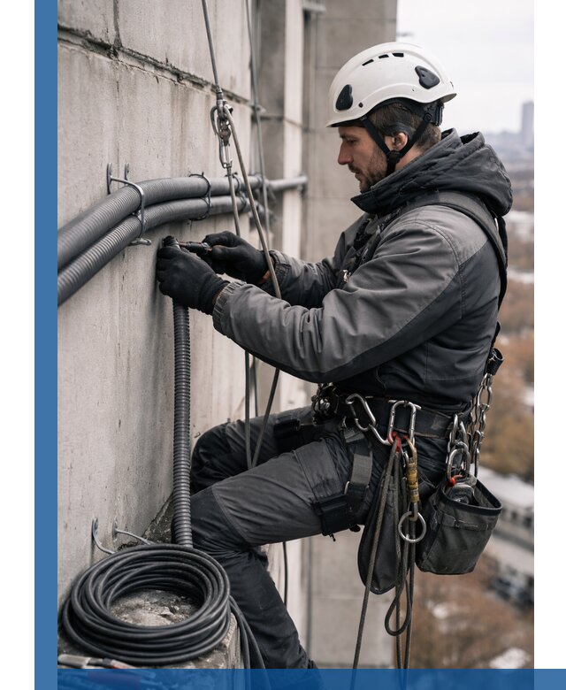 Профессиональный монтаж гофры для кабеля в Новомосковске с гарантией