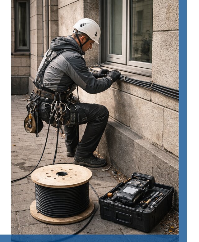 Прокладка оптоволоконного кабеля в Новомосковске от 826 р. | ВЫСОТНИК-Нвм