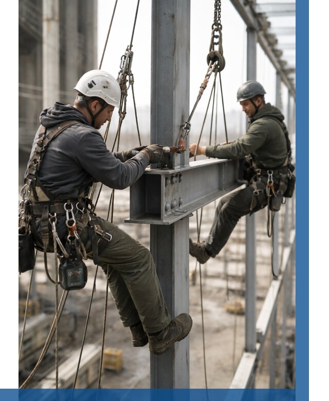 Монтаж металлоконструкций на высоте в Новомосковске от 3614 р. | ВЫСОТНИК-Нвм
