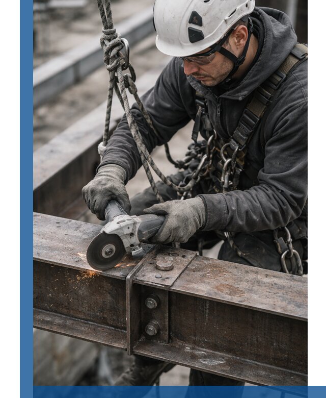 Резка металла на высоте в Новомосковске для зданий и конструкций