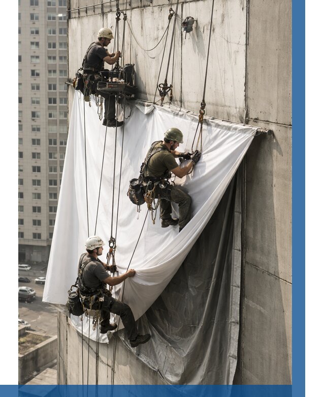 Замена баннерного полотна в Новомосковске от 6711 р. | ВЫСОТНИК-Нвм—заказать