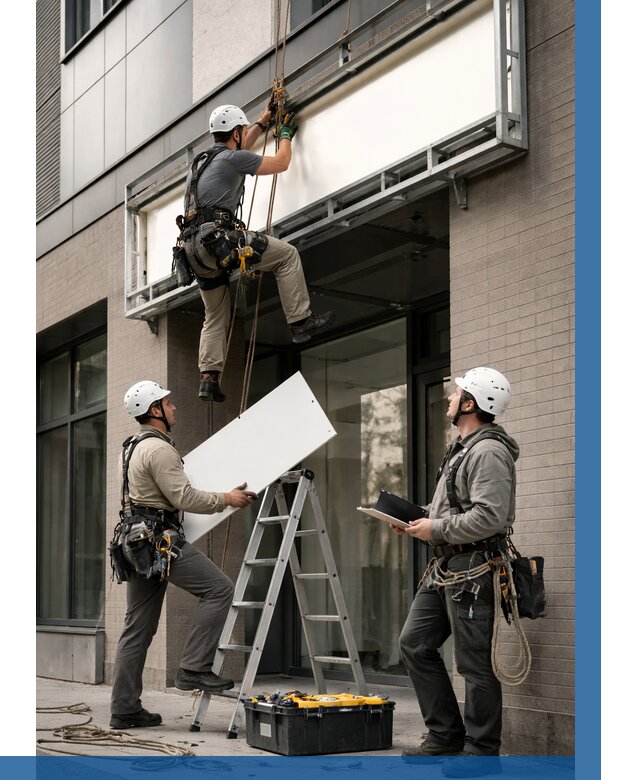 Монтаж светового короба в Новомосковске от 6711 р. | ВЫСОТНИК-Нвм