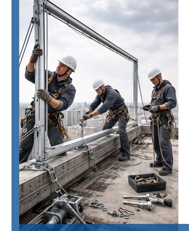 Монтаж крышных рекламных конструкций под ключ в Новомосковске