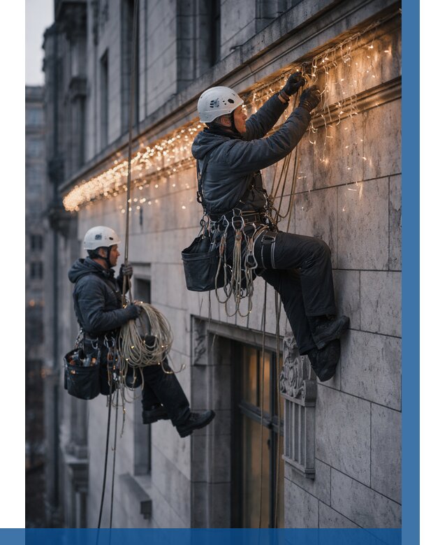 Монтаж новогодней иллюминации в Новомосковске от 8776 р. | ВЫСОТНИК-Нвм