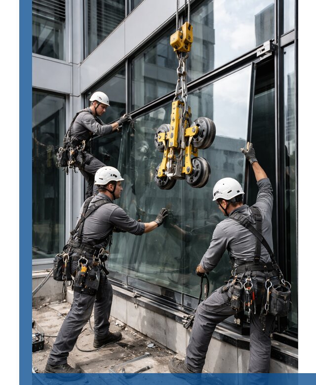 Структурное остекление фасадов в Новомосковске монтаж и обслуживание