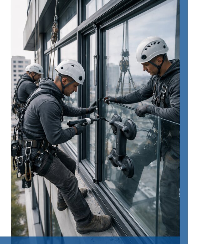 Витражное остекление зданий в Новомосковске от 3614 р. | ВЫСОТНИК-Нвм