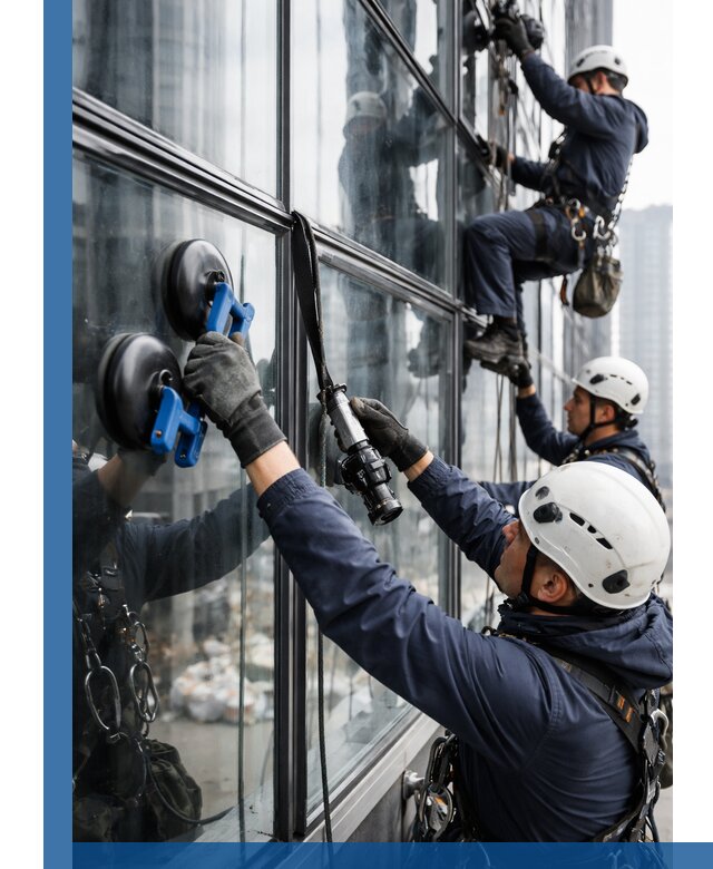 Радиусное остекление фасадов под ключ в Новомосковске с гарантиями