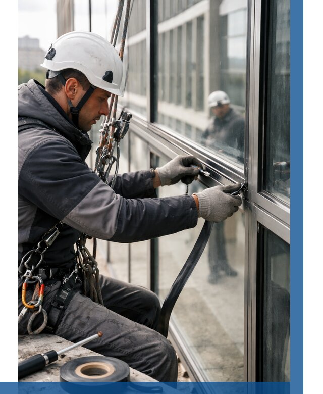 Ремонт витражных конструкций в Новомосковске от 3614 р. | ВЫСОТНИК-Нвм