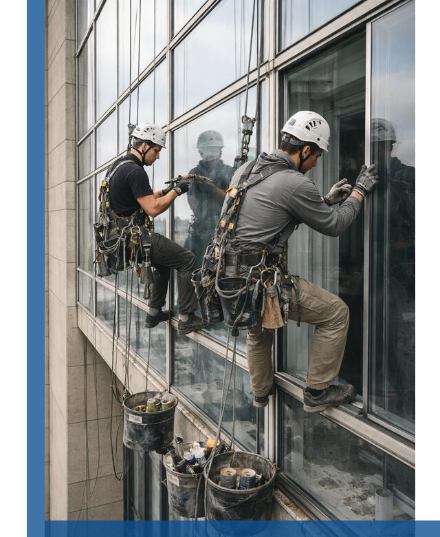 Ремонт витражных конструкций и фасадного остекления в Новомосковске