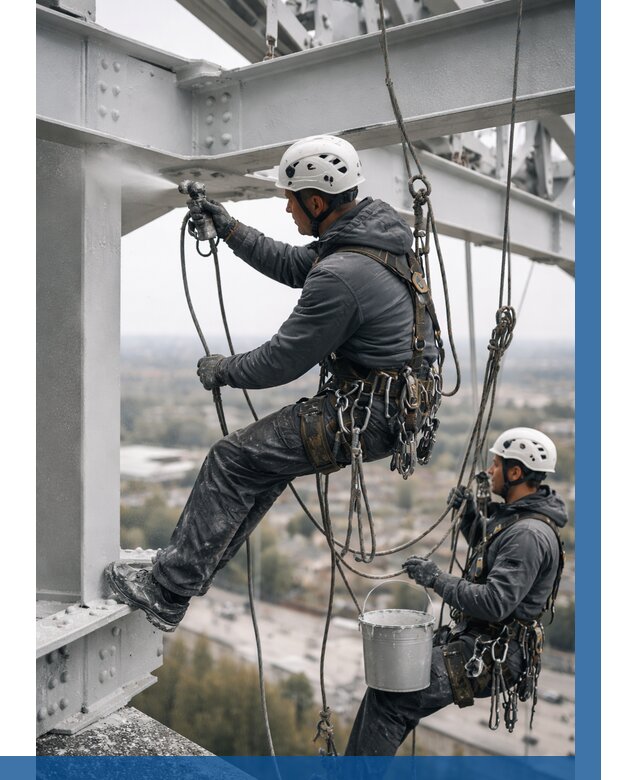 Покраска металлоконструкций на высоте в Новомосковске 361 р |ВЫСОТНИК-Нвм