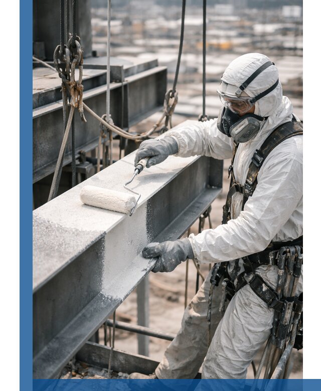 Профессиональная огнезащитная обработка металлоконструкций в Новомосковске