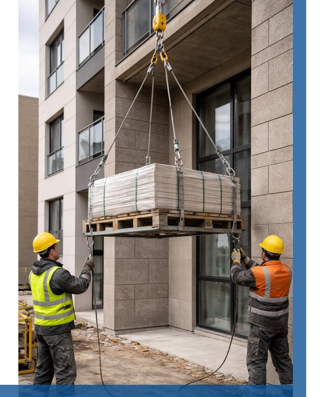 Подъем керамогранита на этаж в Новомосковске от 3614 р. | ВЫСОТНИК-Нвм