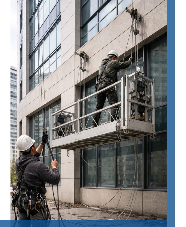 Монтаж и подъем фасадной люльки в Новомосковске от 12390 р. | ВЫСОТНИК-Нвм