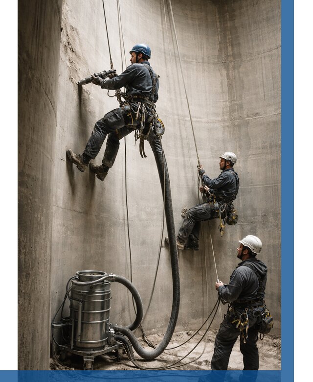 Зачистка силосов в Новомосковске от 4646 р. Договор и смета ВЫСОТНИК-Нвм