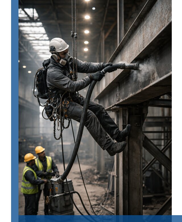 Обеспыливание конструкций в цехах промышленного производства в Новомосковске