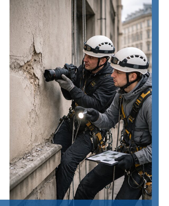 Фотофиксация дефектов фасада в Новомосковске от 4646 р. | ВЫСОТНИК-Нвм