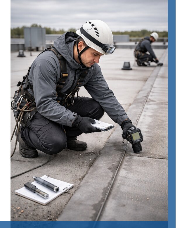 Обследование кровли на протечки в Новомосковске от 4646 р. | ВЫСОТНИК-Нвм