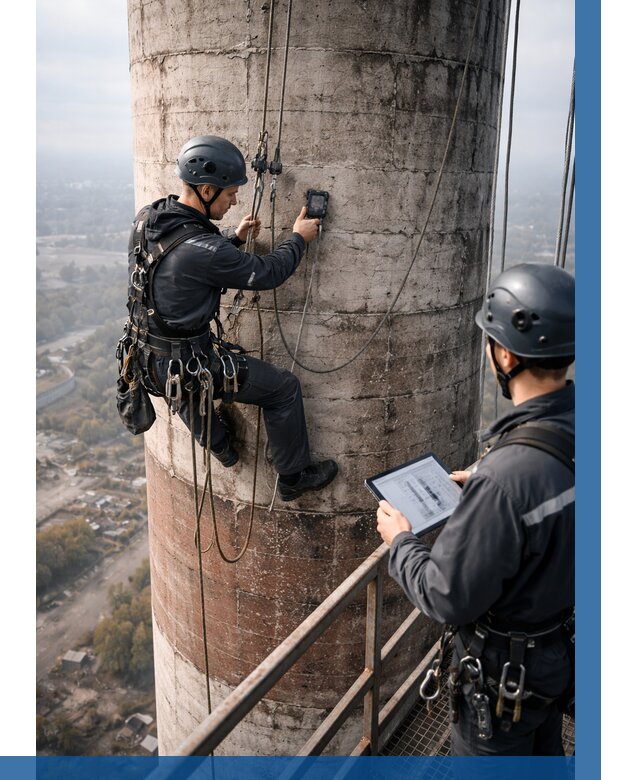Обследование дымовой трубы в Новомосковске от 8260 р. | ВЫСОТНИК-Нвм